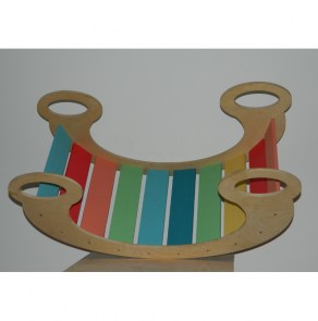 Balansoar din lemn pentru copii Curcubeu